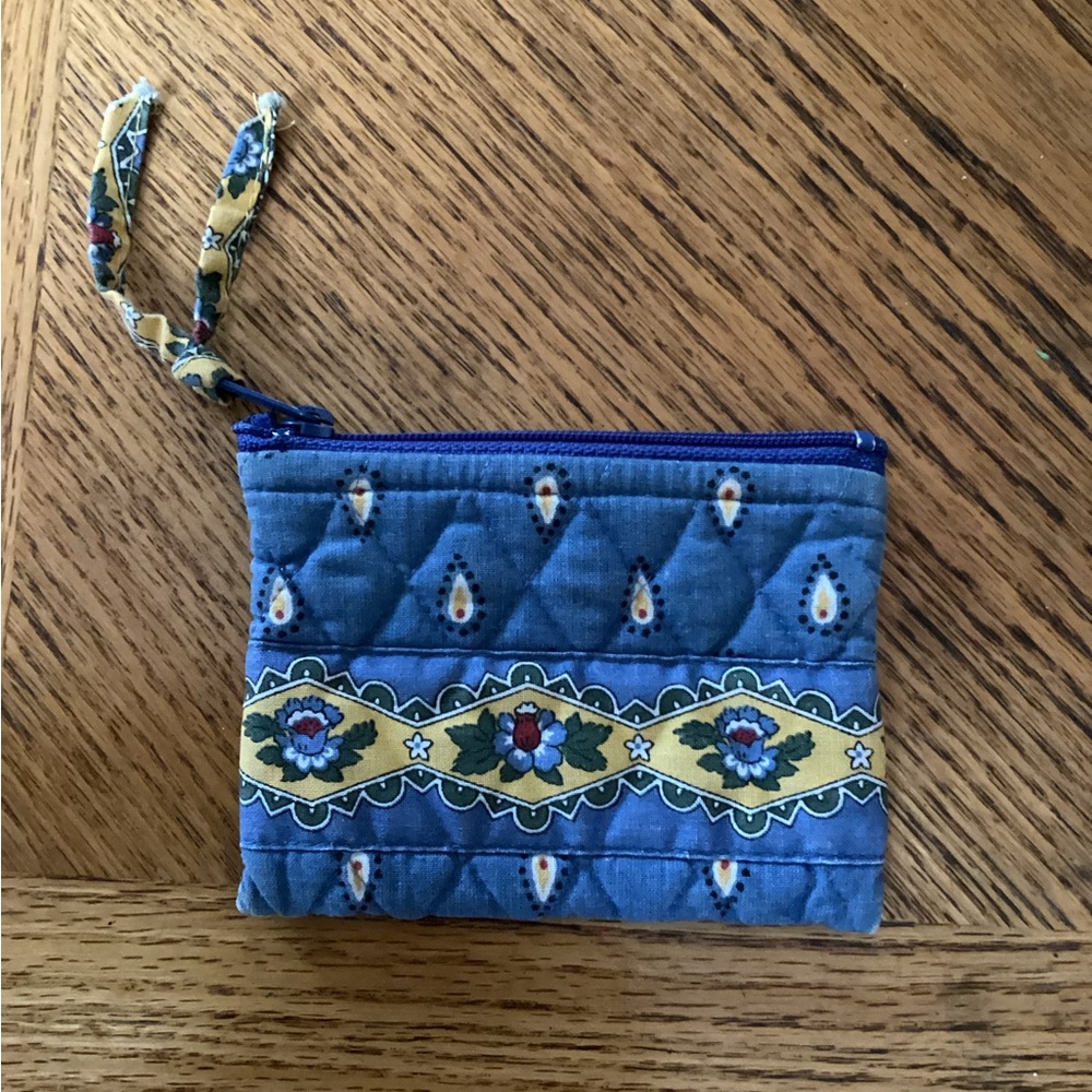 VeraBradley Blue Quilted Coin Purse